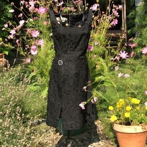 Vintage Black Brocade Dress by Suzy Perette